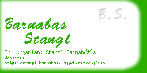 barnabas stangl business card